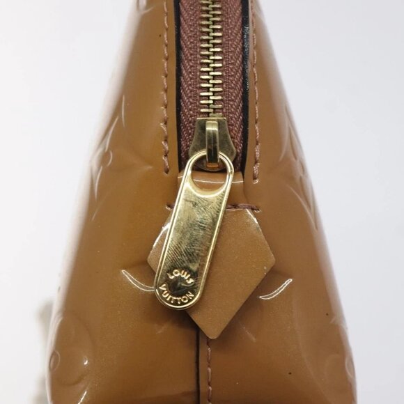 LOUIS VUITTON Vernis Pochette Cosmetic Pouch Rose Angelique M90086 Auth 127637 - Picture 9 of 16